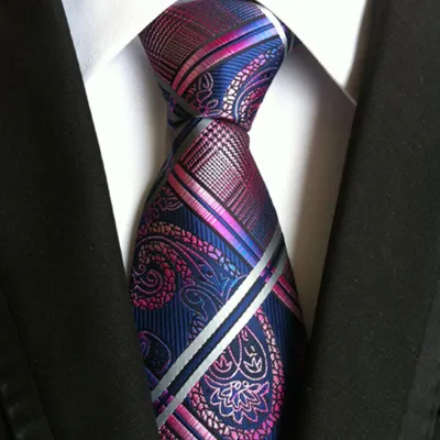Men Fashion Jacquard Pattern Polyester Tie