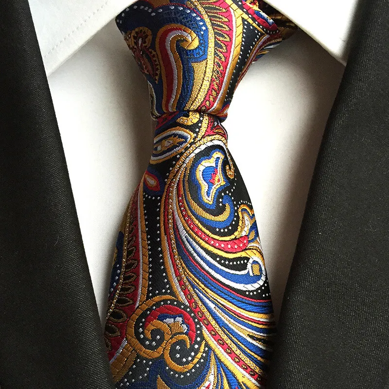 Men Fashion Jacquard Pattern Polyester Tie