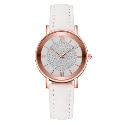 Women Fashion PU Band Quartz Watch