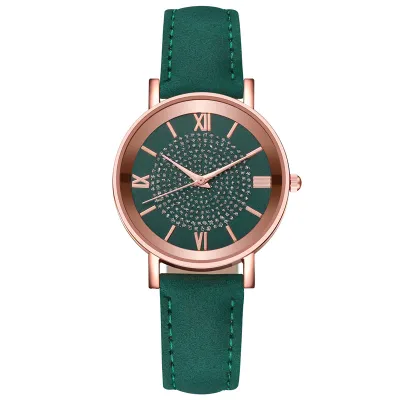 Women Fashion PU Band Quartz Watch