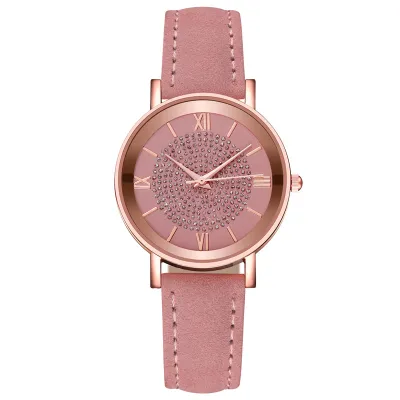 Women Fashion PU Band Quartz Watch