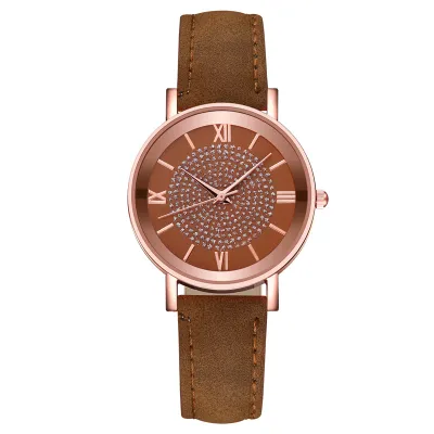 Women Fashion PU Band Quartz Watch