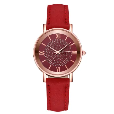 Women Fashion PU Band Quartz Watch