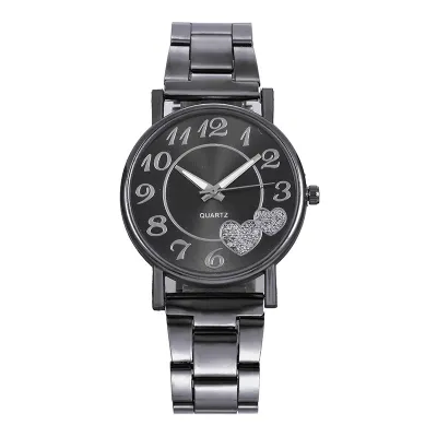 Women's Metal Band Heart Dial Quartz Wrist Watch