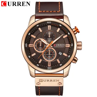 Men's Sport Fashion Genuine Leather Band Quartz Watch