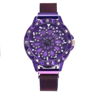 Creative Rotatable Dial Quartz Watch with Magnet Clasp