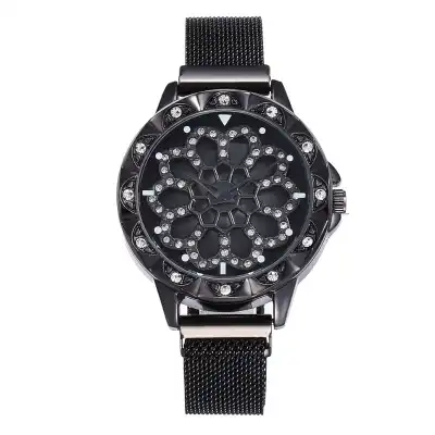 Creative Rotatable Dial Quartz Watch with Magnet Clasp