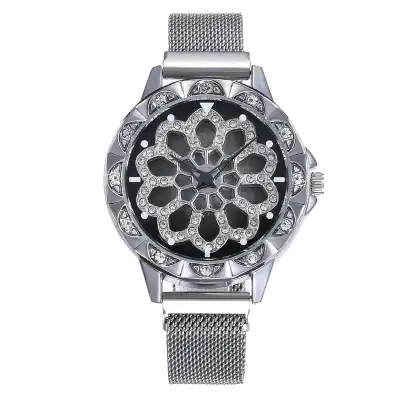 Creative Rotatable Dial Quartz Watch with Magnet Clasp