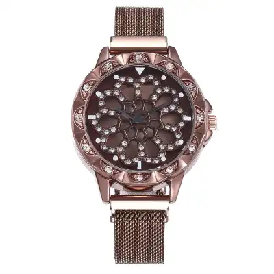 Creative Rotatable Dial Quartz Watch with Magnet Clasp