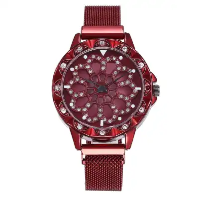 Creative Rotatable Dial Quartz Watch with Magnet Clasp