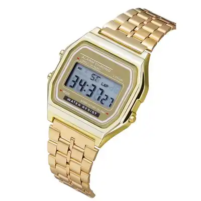 Fashion Multifunctional Steel Strap LED Sport Digital Watch