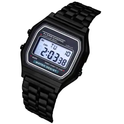 Fashion Multifunctional Steel Strap LED Sport Digital Watch