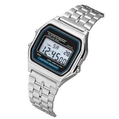 Fashion Multifunctional Steel Strap LED Sport Digital Watch
