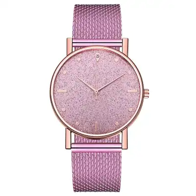 Fashion Starry Sky Quartz Watch Leisure Silica Gel Strap Round Dial Alloy Case