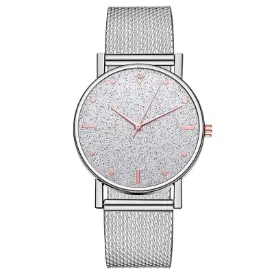 Fashion Starry Sky Quartz Watch Leisure Silica Gel Strap Round Dial Alloy Case
