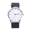 White Dial-Black Strap