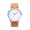 White Dial-Brown Strap