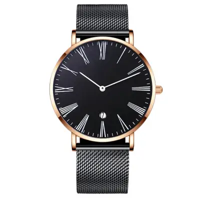 Fashion Roman Scale Design Quartz Watch With Alloy Strap
