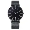 Black Dial-White Pointer-Black Case-Black Strap