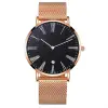 Black Dial-White Pointer-Rose Case-Rose Strap