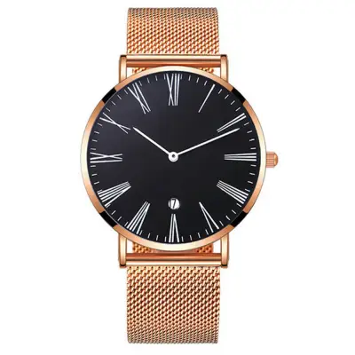 Fashion Roman Scale Design Quartz Watch With Alloy Strap