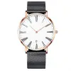 White Dial-Rose Pointer-Rose Case-Black Strap