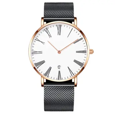 Fashion Roman Scale Design Quartz Watch With Alloy Strap