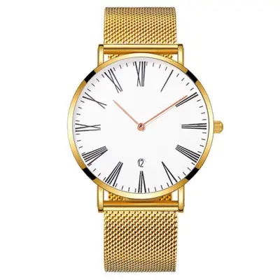 Fashion Roman Scale Design Quartz Watch With Alloy Strap