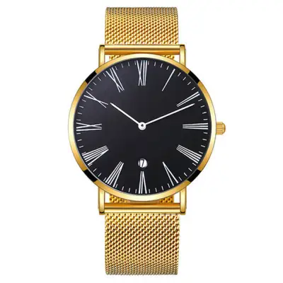 Fashion Roman Scale Design Quartz Watch With Alloy Strap