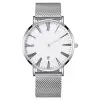 White Dial-Silver Pointer-Silver Case-Silver Strap