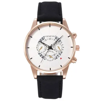 Fashion Big Dial Leisure Quartz Watch Alloy Strap