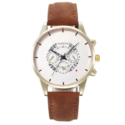 Fashion Big Dial Leisure Quartz Watch Alloy Strap