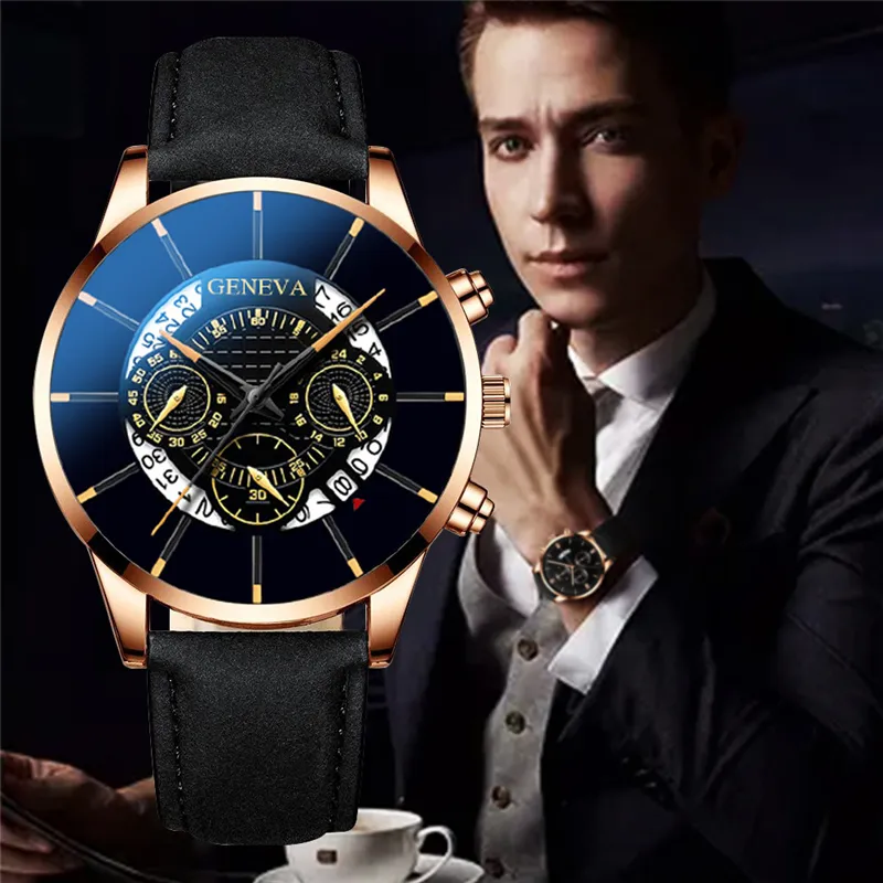 Fashion Big Dial Leisure Quartz Watch Alloy Strap