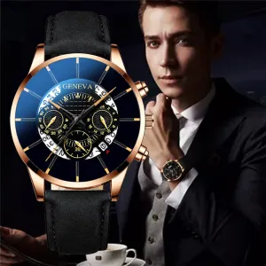 Fashion Big Dial Leisure Quartz Watch Alloy Strap