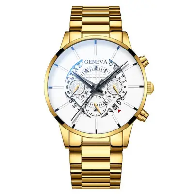 Casual Flase Eye Shape Quartz Wrist Watch with Alloy Strap