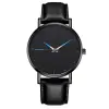 Black Dial-Blue Pointer-Black Case-Black Band