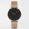 Rose Gold Case-Black Dial-Rose Gold Band