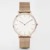 Rose Gold Case-White Dial-Rose Gold Band
