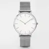 Silver Case-White Dial-Silver Band