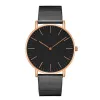 Rose Gold Case-Black Dial-Black Band