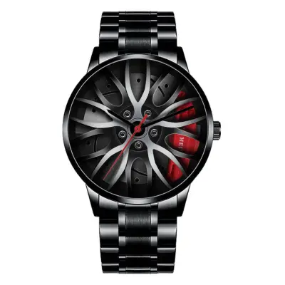 Creative Wheel Shape Design Alloy Quartz Watch