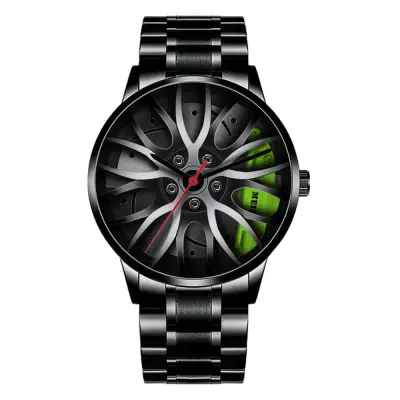 Creative Wheel Shape Design Alloy Quartz Watch