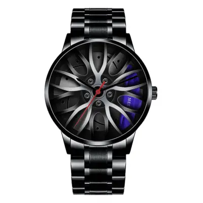 Creative Wheel Shape Design Alloy Quartz Watch