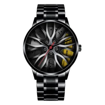 Creative Wheel Shape Design Alloy Quartz Watch