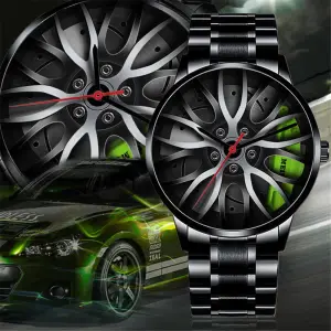 Creative Wheel Shape Design Alloy Quartz Watch