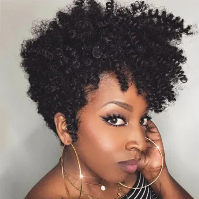 Small Curly Explosion Chemical Fiber Wig Star Fashion Any Skin Tone