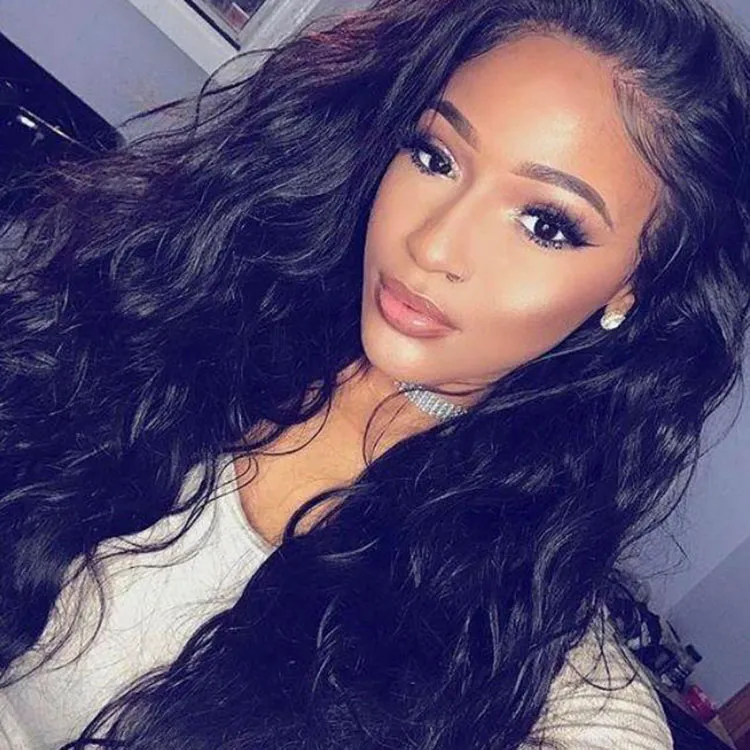 Female Long Curly Black Wig Star Fashion