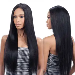 Women Mid-point Long Straight Hair Wig Natural Fluffy