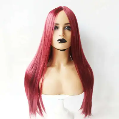 Women Mid-point Long Straight Hair Wig Natural Fluffy