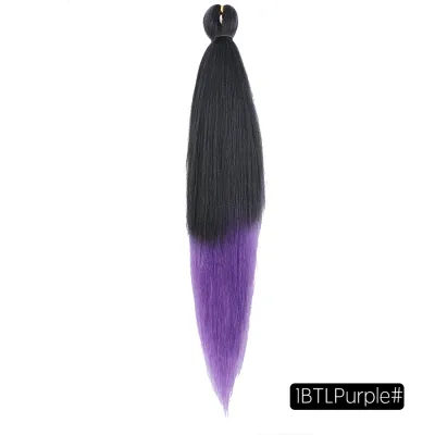 Low Temperature Fiber Straight Hair Braids Pieces 26 Inches Beauty Wigs